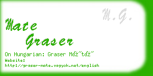 mate graser business card